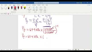 Calculate the Final Pressure of a Gas in an ADIABATIC REVERSIBLE EXPANSION  PHYSICAL CHEMISTRY [upl. by Ralip]