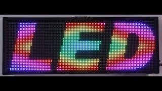 Outdoor Full Color 96x32 Display Laufschrift EPISTAR LEDs P10 8500cdm² extrem hell [upl. by Quickman538]