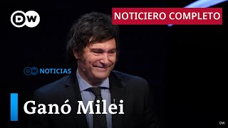 DW Noticias del 19 de noviembre Milei es elegido presidente de Argentina Noticiero completo [upl. by Nadabus]