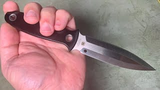 Discontinued but awesome Spyderco Gayle Bradley Nightstick Boot Knife [upl. by Ahsinyt]