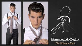 How to Tie a Windsor Knot  Ties Around the World  The Knots  Ermenegildo Zegna [upl. by Hogle]