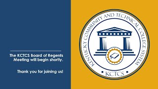 KCTCS Board of Regents Committee Meetings [upl. by Aihpled]