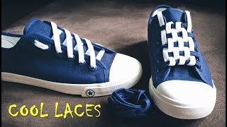 LACE SHOES  5 cool ideas how to tie shoe laces  shoes lace styles  how to lace converse [upl. by Nodnrb]