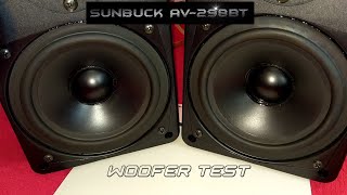 Sunbuck AV298BT  Woofer test [upl. by Aiello]