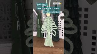 DIY macrame christmas tree tutorial  macrame christmas ornament  easy christmas ornament pattern [upl. by Ikilisav106]