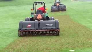 Golf course fairway aeration with Pro Core 1298s [upl. by Eberhard]