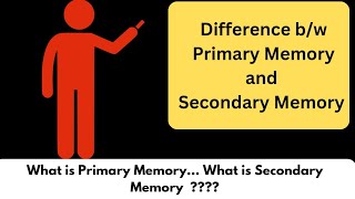 Important Difference Between Primary and Secondary Memory  Primary Memory  Secondary Memory [upl. by Panther]