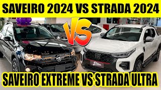 NOVA FIAT STRADA ULTRA 2024 VS NOVA SAVEIRO EXTREME 2024 [upl. by Micky]