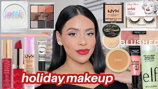 ALL DRUGSTORE Holiday Makeup 😍 [upl. by Abdel]