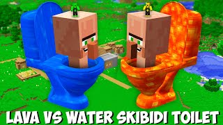 Who is STRONGER LAVA SKIBIDI TOILET VILLAGER VS WATER SKIBIDI TOILET VILLAGER in Minecraft [upl. by Odlabso]