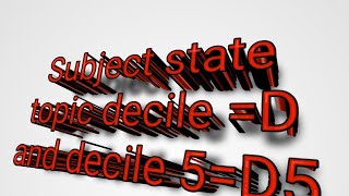 subject state topic decile decile 5 for d com I com b com students [upl. by Bolen459]