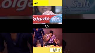 Colgate Ad vs reality shortsfeed funny [upl. by Rednijar]