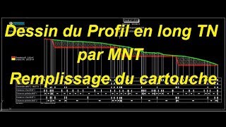 dessin du Profil en Long TN par MNT sur Covadis [upl. by Suanne]