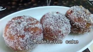 Eggless Madeleine cakesponge cakecake in cooker  honey cakeeggless cake [upl. by Eerdna507]