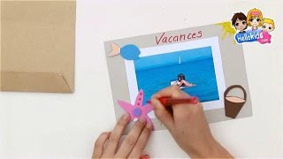 BRICOLAGE VACANCES ETE  Carte vacances Plage Hellokids [upl. by Delphina]