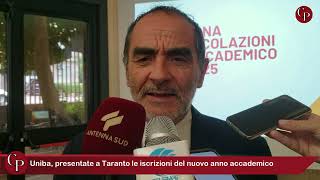 Uniba presentate a Taranto le iscrizioni del nuovo anno accademico [upl. by Romelda58]