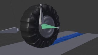 Tutorial Wheel Rigging amp Animation  Dynamic Displacement  Blender 278 [upl. by Lan]