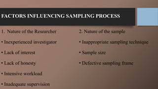 sampling method selection factors in Bengali [upl. by Amilb]