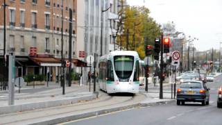 Tramway T2  Marche à blanc 2 sur le prolongement Porte de Versailles Nikon D90 [upl. by Terrej]