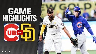 Cubs vs Padres Game Highlights 4824  MLB Highlights [upl. by Irrek]