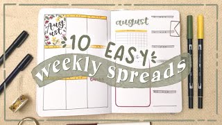 10 WEEKLY SPREADS FOR YOUR BULLET JOURNAL  Weekly Bullet Journal Bullet Journal Weekly Setup Ideas [upl. by Eniamor]