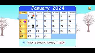 Starfall Calendar January 7 2024 [upl. by Arsuy842]