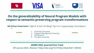 SemanticPreserving Program Transformation SANER 2022 IST 2021 [upl. by Aylmer340]