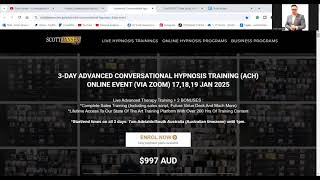 Advanced Conversational Hypnosis Program amp Sales Training Jan 2025 [upl. by Ahkeber]