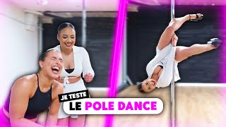 JE TESTE LE PÔLE DANCE ET JE DEAD ÇA Je tombe quand même 23 fois lol [upl. by Arliene]