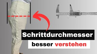 Schrittdurchmesser der Grundschnitt Hose anpassen Die perfekte Maßhose selber machen  Teil 3 [upl. by Reinal]