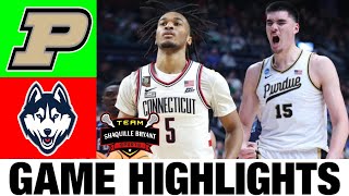 1 Purdue vs UConn Highlights First Half  2024 NCAA Mens Basketball  National Championship [upl. by Haimaj]