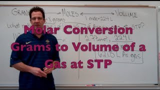 Molar Conversion Grams of Gas to Volume of a Gas [upl. by Ahsilem]