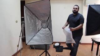 تركيب استوديو الاضاءة الاحترافية  Studio Lighting Setup Speed Video [upl. by Nojel279]