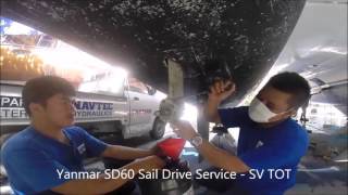 SV TOT  Yanmar Saildrive Service [upl. by Suiremed]