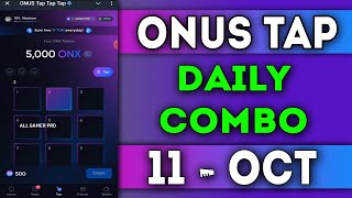 Onus Tap Tap Tap Daily Code 11 October 2024  Today Onus Daily Code  AGP onusdailycode [upl. by Nnyleimaj204]