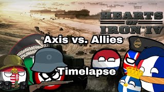 Hearts of Iron 4 Timelapse Axis vs Allies [upl. by Ardeth]