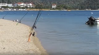 Porto Koufo Sithonia Greece Fishing in harbour near Toroni Πόρτο Κουφό [upl. by Nagaem368]