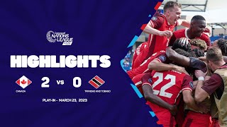 Highlights  Canada vs Trinidad and Tobago  202324 Concacaf Nations League Playin [upl. by Lippold888]