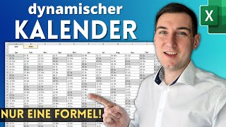 Excel Kalender 2024  Nur eine Formel😲📅 ewiger Jahreskalender mit Wochenende [upl. by Aihn]