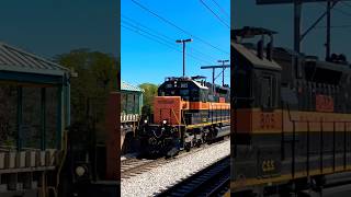 South Shore Freight AF4 Trundles Through Ogden Dunes IN With A Pair Of ExIAIS SD38’s [upl. by Suzzy]