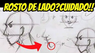 Rosto de PERFIL como DESENHAR SEM ERRAR anime e mangá [upl. by Siloa]