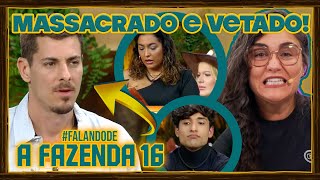 🐔Fazenda16 32 votos Sacha é massacrado e tá direto na roça Cauê pede pra sobrar Camila vergonhão [upl. by Eireva497]