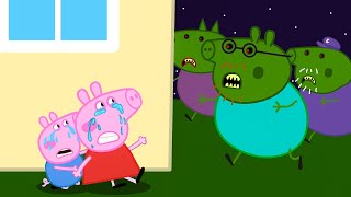 Zombie Apocalypse A Scary Night For Peppa Pig Family🧟‍♀️  Peppa Pig Funny Animation [upl. by Akena]