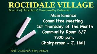 Rochdale Village Community Calendar [upl. by Othello]