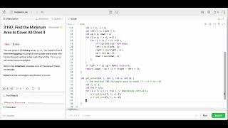 3197 Find the Minimum Area to Cover All Ones II Leetcode hard [upl. by Atsugua]