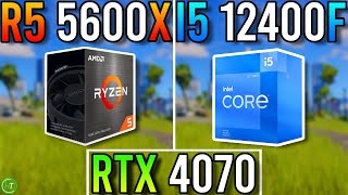 RTX 4070  Ryzen 5 5600X vs Intel i5 12400F [upl. by Winne538]