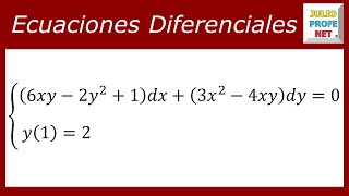 ECUACIONES DIFERENCIALES EXACTAS  Ejercicio 1 [upl. by Pernick]