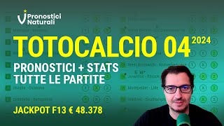 Pronostici Totocalcio Schedina n4 Jackpot 483K Settimana scorsa altra vincitina con opzionali [upl. by Friday211]