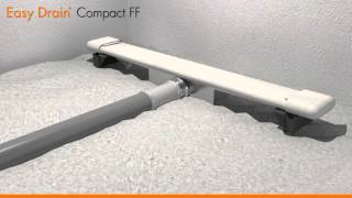 Linear Shower Drain Installation – Easy Drain Compact FF English [upl. by Ahsenyl529]