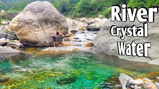 Amazing crystal clear water rive  Uttrakhand  india [upl. by Jameson429]